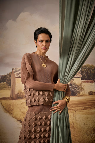 Katya Skirt Set - Dark Taupe