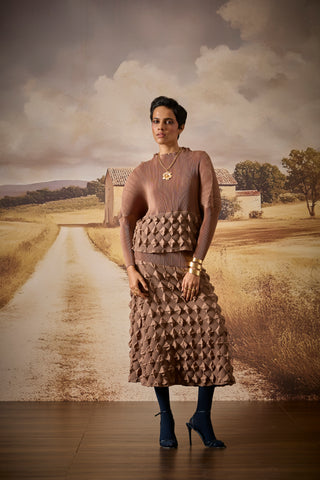 Katya Skirt Set - Dark Taupe