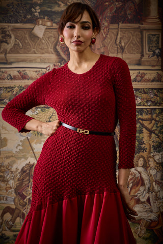 Odessa Dress - Dark Maroon