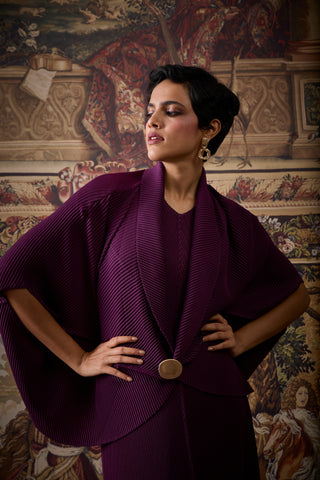 Fabiola Dress - Wine Purple
