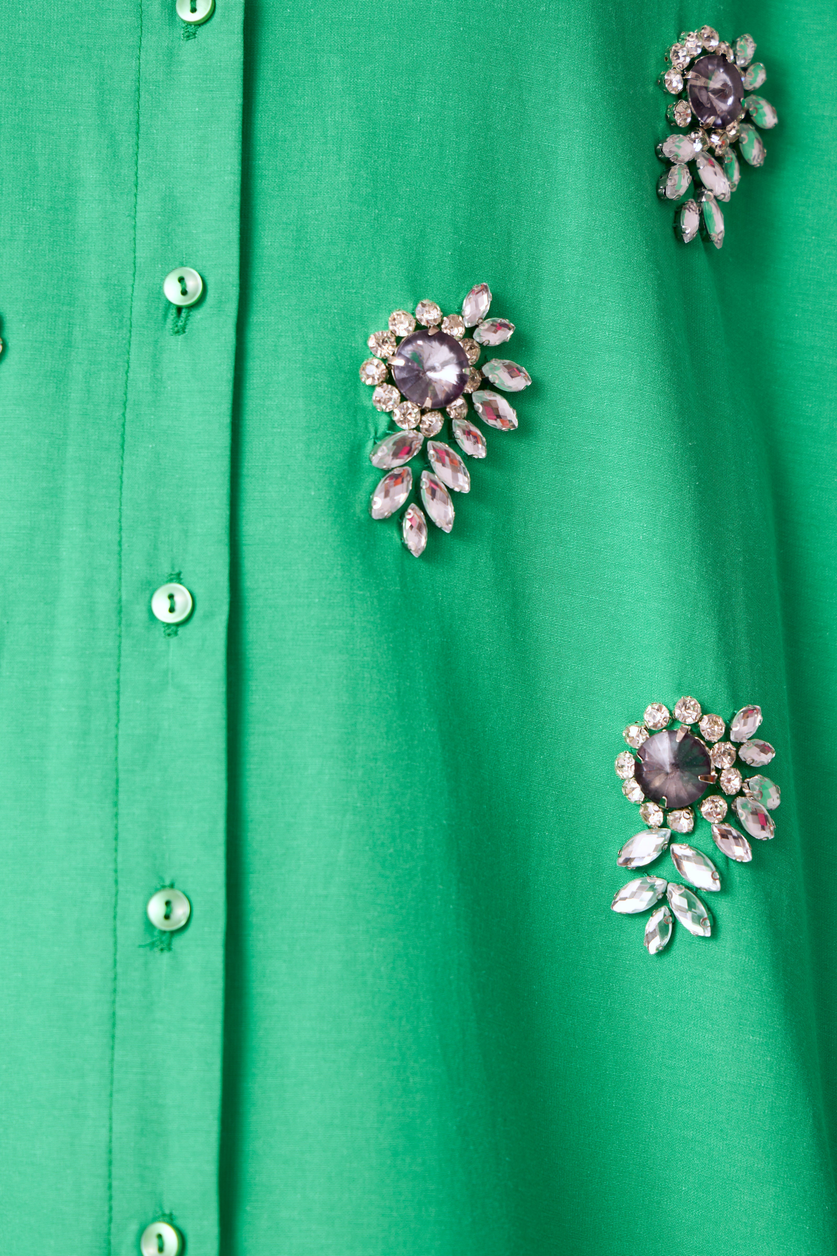 Tori Embellished Shirt - Green