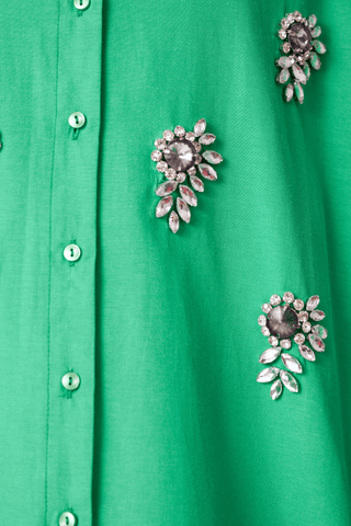 Tori Embellished Shirt - Green