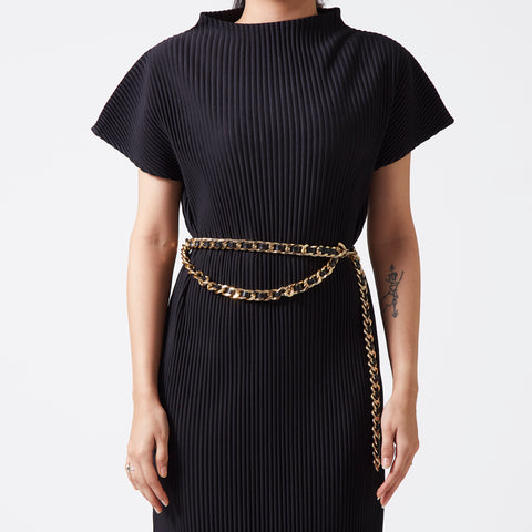 Buy Chunky Faux Leather Gold Chain Belt Scarlet Sage