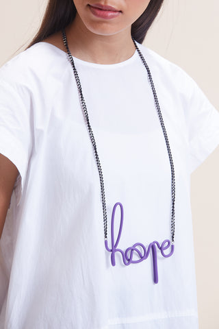 Hope Necklace Long - Purple