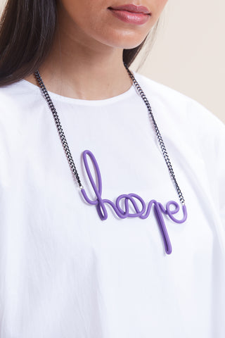 Hope Necklace Short - Purple