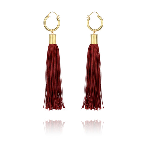 Red Color Rhinestone Crystal Drop Earrings Long Tassel Earrings for Women  Party Earring Wedding Jewelry - AliExpress