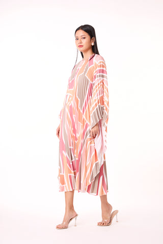 Sarah Abstarct Kaftan - Pale Orange
