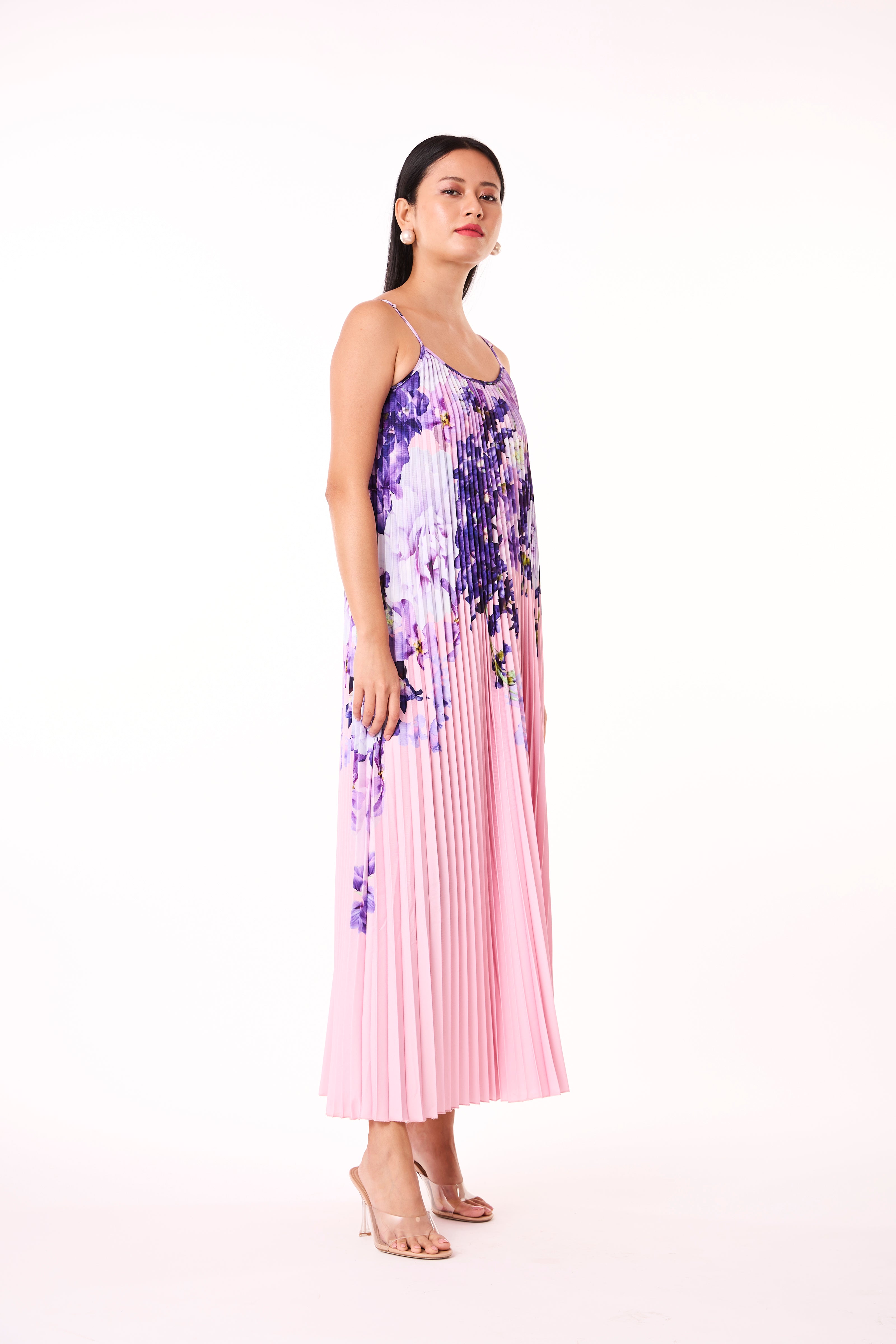 Olivia Floral Slip Dress - Pink