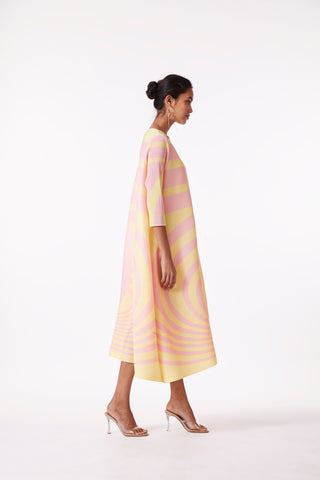 Krystina Swirl Dress - Peach Yellow