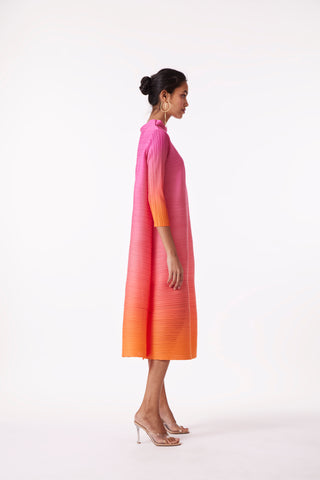 Hester Ombre Dress - Pink Orange