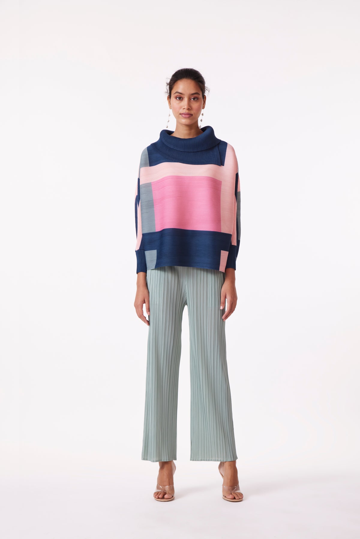 Sloane Abstract Top - Teal Pink
