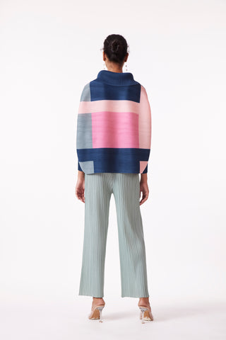 Sloane Abstract Top - Teal Pink