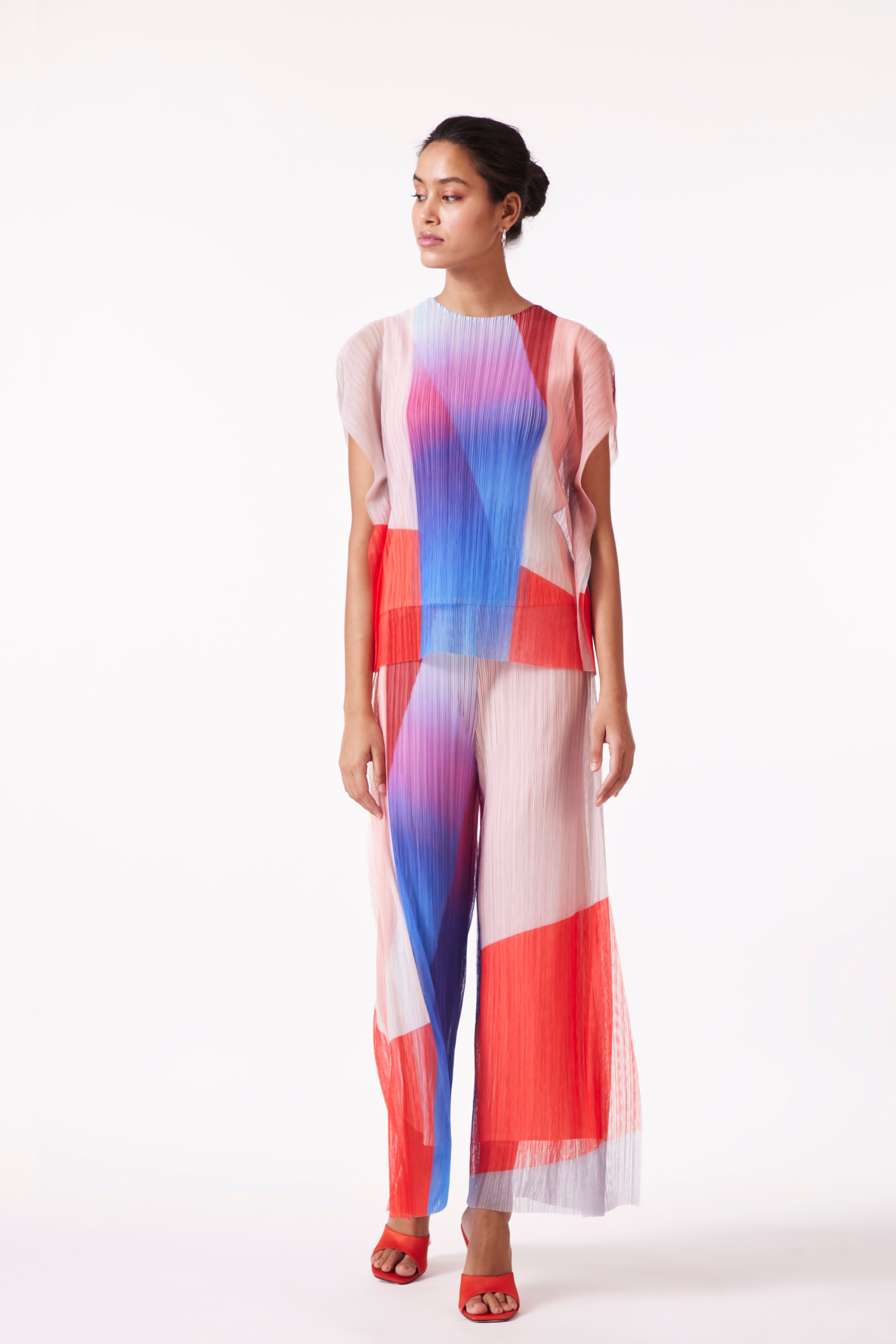 Vivian Overlay Pant Set - Multicolour