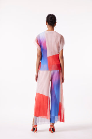 Vivian Overlay Pant Set - Multicolour