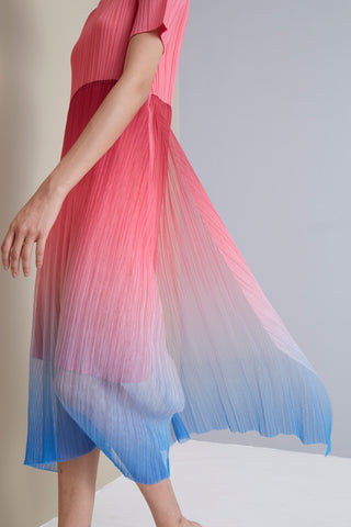 Leanna Layer Dress - Pink Blue
