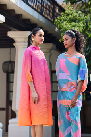 Hester Ombre Dress - Pink Orange