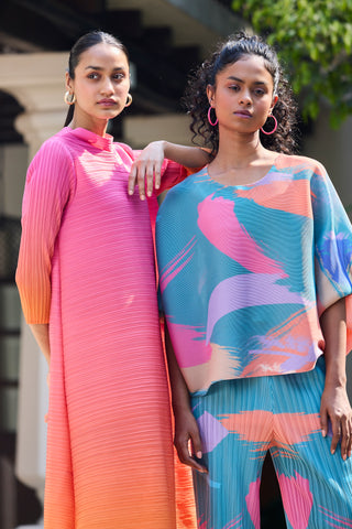 Hester Ombre Dress - Pink Orange
