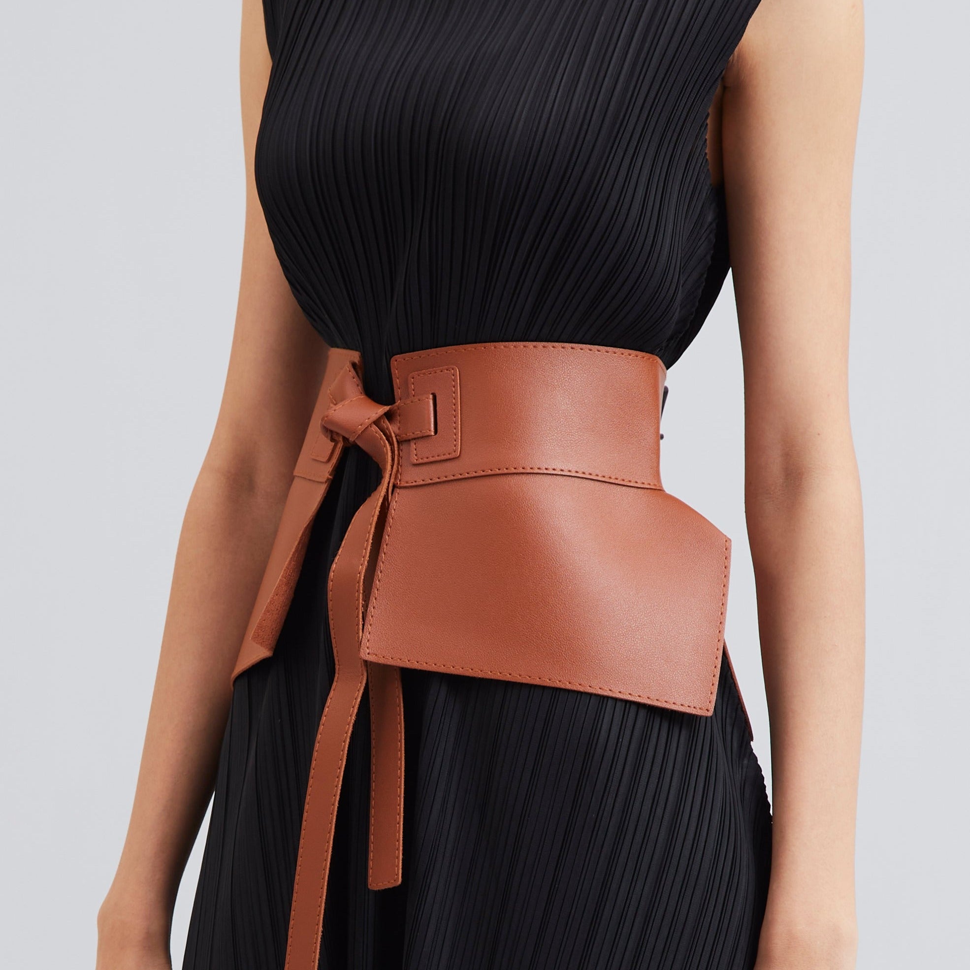 Buy Tan Self Tie Corset Belt For Women Scarlet Sage - Main Image