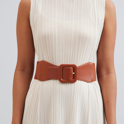 Buy Classic Self Buckle Belt Tan For Women